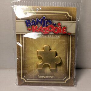 Banjo Kazooie Golden Jiggy Enamel Pin Official Rare Retro Collectible Badge
